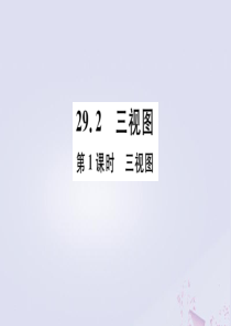 （安徽专版）2020年九年级数学下册 第29章 投影与视图 29.2 三视图（第1课时 三视图）课件