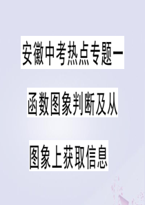 （安徽专版）2020年春九年级数学下册 热点专题一 函数图像判断及从图像上获取信息课件（新版）新人教