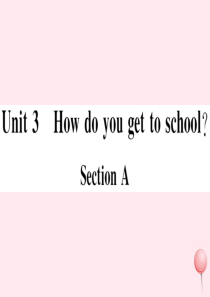 （安徽专版）2019秋七年级英语下册 Unit 3 How do you get to school