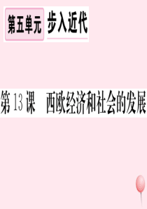 （安徽专版）2019秋九年级历史上册 第五单元 走向近代 第13课 西欧经济和社会的发展习题课件 新