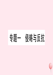 （安徽专版）2019秋八年级历史上册 专题一 侵略与反抗习题课件 新人教版