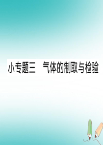 （安徽专版）2018秋九年级化学上册 小专题三 气体的制取与检验作业课件 （新版）新人教版