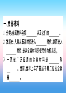 （安徽专版）2018-2019学年九年级化学下册 第八单元 金属和金属材料 课题1 第1课时 几种重