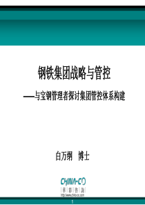 集团战略与管控——与宝钢管理者探讨集团管控体系构