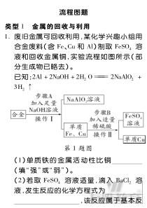 陕西省2019中考化学试题研究题库 流程图题（pdf）