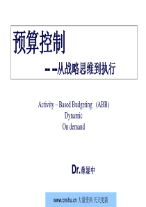 预算控制课件-从战略思维到执行--gjjgjj