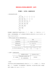 （通用版）2020高考化学二轮复习 题型四 物质结构与性质综合题的研究（选考）逐空突破教案