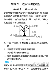 山东省2019中考化学试题研究题库 教材基础实验（pdf） 鲁教版