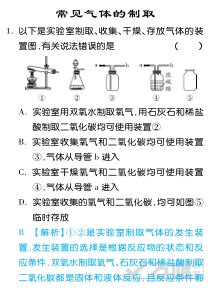 青海省2019中考化学试题研究题库 气体制取（pdf）