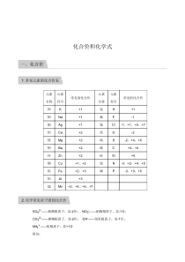 九年级化学上册 第四单元《化合价和化学式》知识点归纳及测试（pdf，无答案）（新版）新人教版