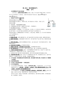 九年级化学上册 第二单元 我们周围的空气 课题1《空气》知识点（pdf）（新版）新人教版