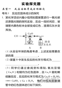 江苏省2019中考化学试题研究题库 实验探究题（pdf） 沪教版