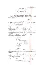 湖南省湖南师范大学附属中学2020届高三数学月考试题（一）文（PDF）