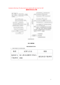 2020高中化学 第三章 重要的有机化合物 本章复习提纲教案 鲁科版必修2