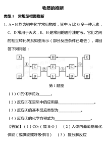 河北省2019中考化学面对面题库 物质的推断（pdf）