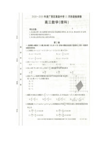 广西平桂高级中学2019届高三数学上学期第三次月考试题 理（PDF）