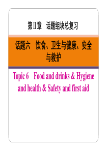 广东省2019春中考英语二轮复习 第Ⅱ章 话题六 饮食、卫生与健康、安全与救护（pdf）