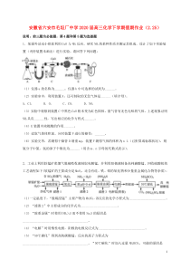 安徽省六安市毛坦厂中学2020届高三化学下学期假期作业（2.25）