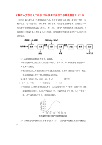 安徽省六安市毛坦厂中学2020届高三化学下学期假期作业（2.26）