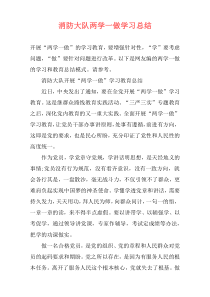 消防大队两学一做学习总结