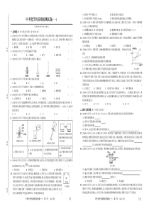 2020年中考化学仿真模拟测试卷（一）（pdf，无答案）