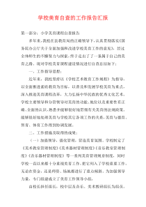 学校美育自查的工作报告汇报