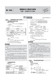 （天津专用）2020届高考生物一轮复习 专题1 细胞的分子组成教师用书（PDF，含解析）