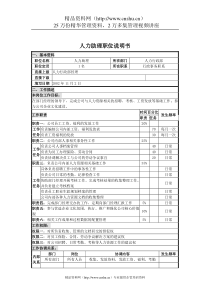 UNIDA信息产业公司人力行政部人力助理职位说明书