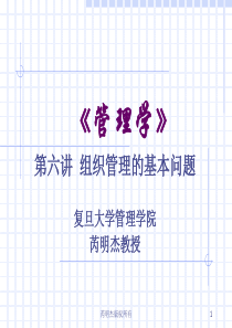 06组织管理的基本问题（PPT38页)