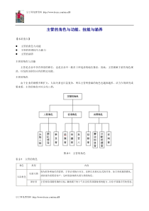 【经典管理资料】主管的角色与功能、技能与涵养