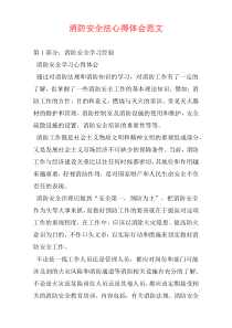 消防安全法心得体会范文