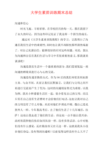 大学生素质训练期末总结