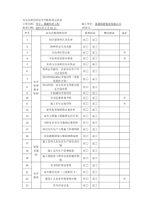 对总包单位的安全台账检查记录表