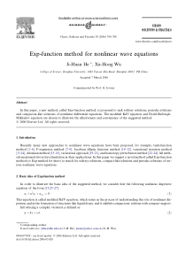 Exp-function method for nonlinear wave equations