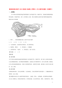 湖南省重点高中2019届高三地理上学期11月大联考试题（含解析）