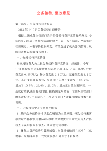 公务接待,整改意见