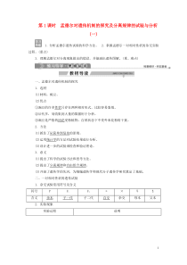 2019-2020学年高中生物 第4章 遗传信息的传递规律 第1节 基因的分离规律 第1课时 孟德尔