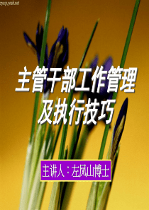 中阶主管干部工作管理及执行技巧