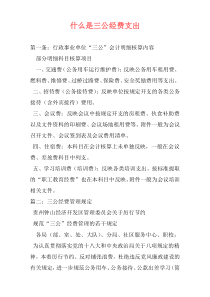 什么是三公经费支出