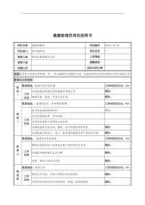 中船重工研究所条件保障处基建助理员岗位说明书