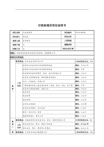 中船重工研究所行政助理员岗位说明书