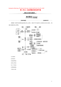 2019-2020学年高中地理 第2单元 从地球圈层看地理环境单元小结与测评学案 鲁教版必修1