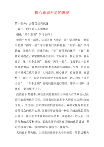 核心意识不足的表现