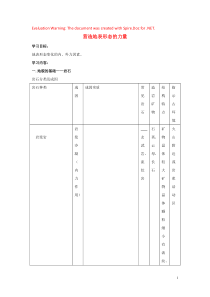 北京市第四中学高中地理 营造地表形态的力量学案（含解析）新人教版