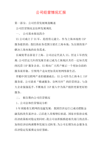 公司经营情况汇报