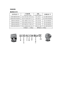 SOR压力开关选型表