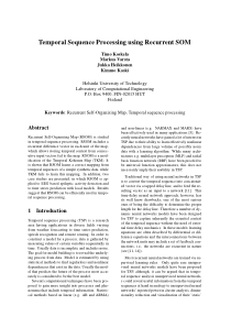 Temporal sequence processing using recurrent som