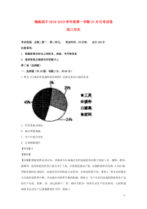 辽宁省大连渤海高级中学2019届高三历史10月月考试题（含解析）