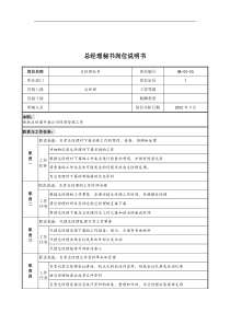 乾坤木业公司总经理秘书岗位说明书