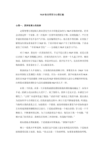 NLP执行师学习心得汇编